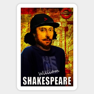 William Shakespeare as a Dude Sticker